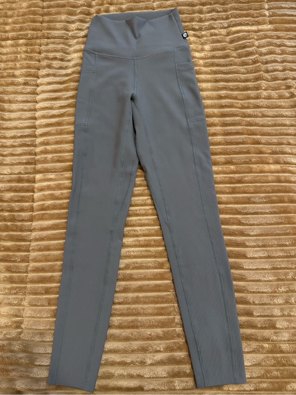 Born Primitive Ribbed High-Waist Leggings in Gray